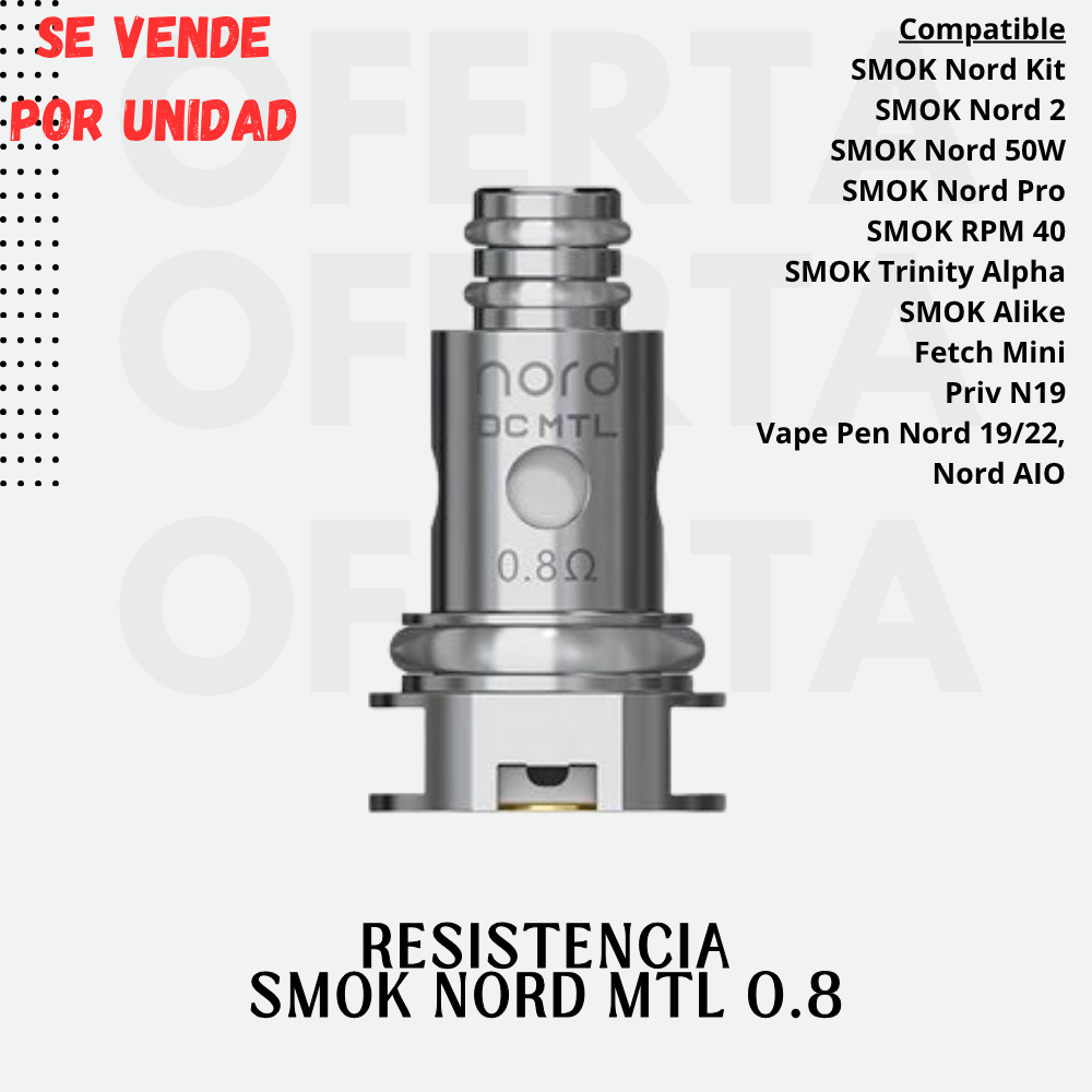 RESISTENCIA SMOK NORD MTL 0.8