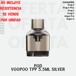 POD VOOPOO TPP 5.5ML SILVER