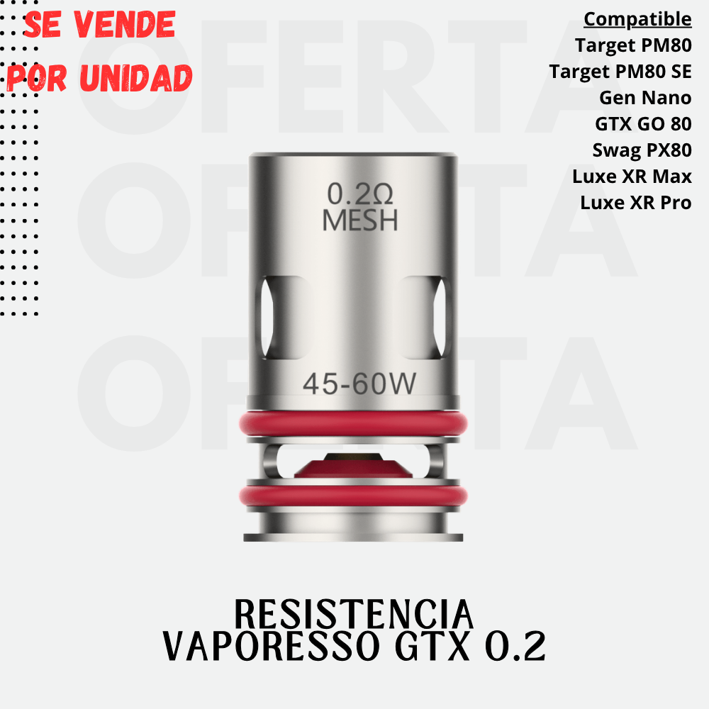 RESISTENCIA VAPORESSO GTX 0.2
