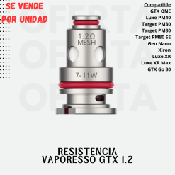 ARESISTENCIA VAPORESSO GTX 1.2