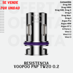 RESISTENCIA VOOPOO PNP TW20 0.2