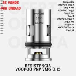 RESISTENCIA VOOPOO PNP VM6 0.15
